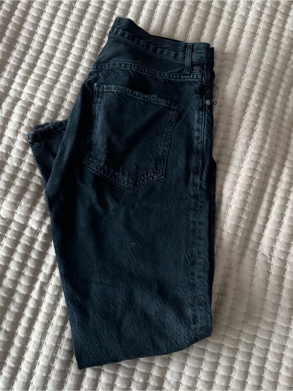 Agolde Jamie Black Denim Jeans